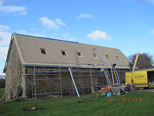 Travaux sur une maison de campagne